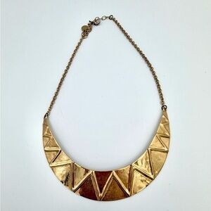 House of Harlow 1960 Gold Geometric Bib Necklace